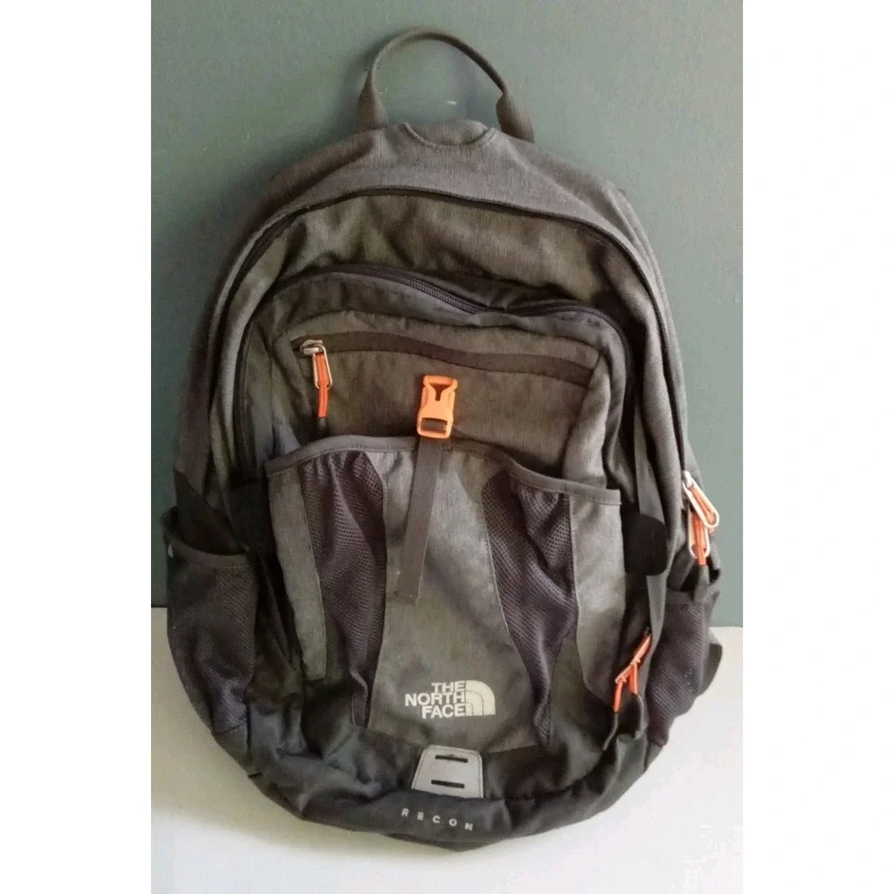 The North Face Recon Backpack Gray Daypack Laptop‎ Travel School Bag